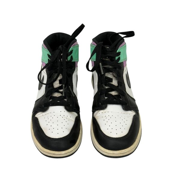 Nike Jordan 1 Mid GS Pastel Volt Green Glow Black Size 6Y 2021 554725-175 - Picture 8 of 16